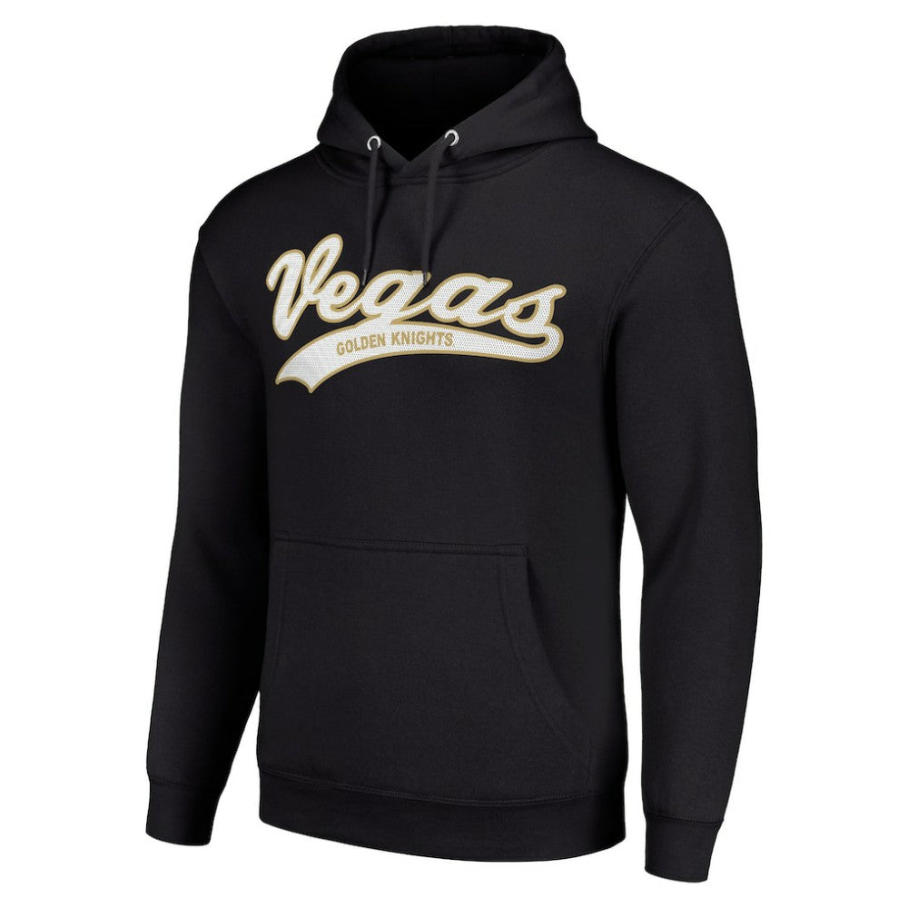 NHL Vegas Golden Knights Starter Tailsweep Fleece Tri-Blend Pullover Hoodie - Black