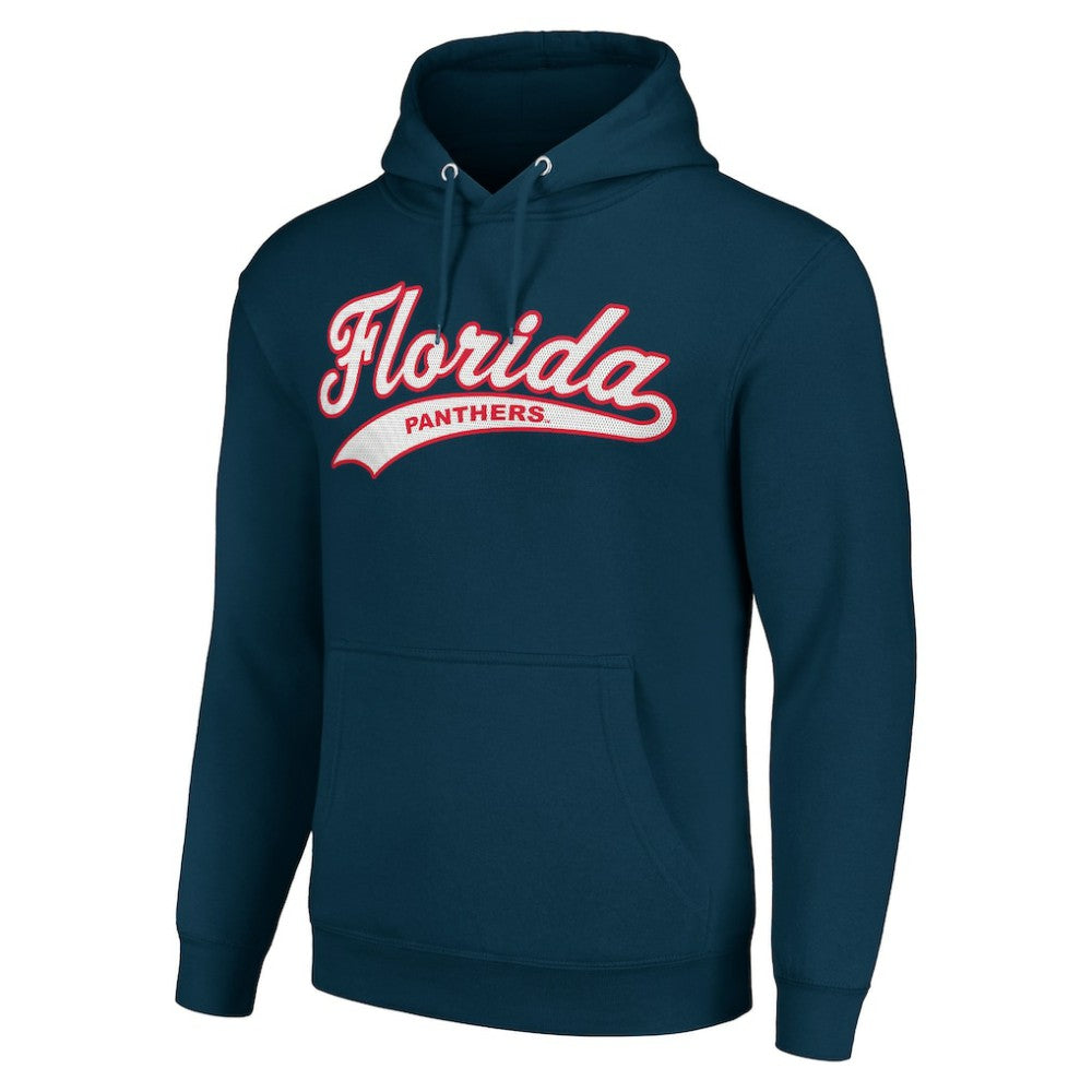 NHL Florida Panthers Starter Tailsweep Fleece Tri-Blend Pullover Hoodie - Navy
