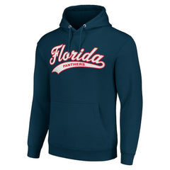NHL Florida Panthers Starter Tailsweep Fleece Tri-Blend Pullover Hoodie - Navy