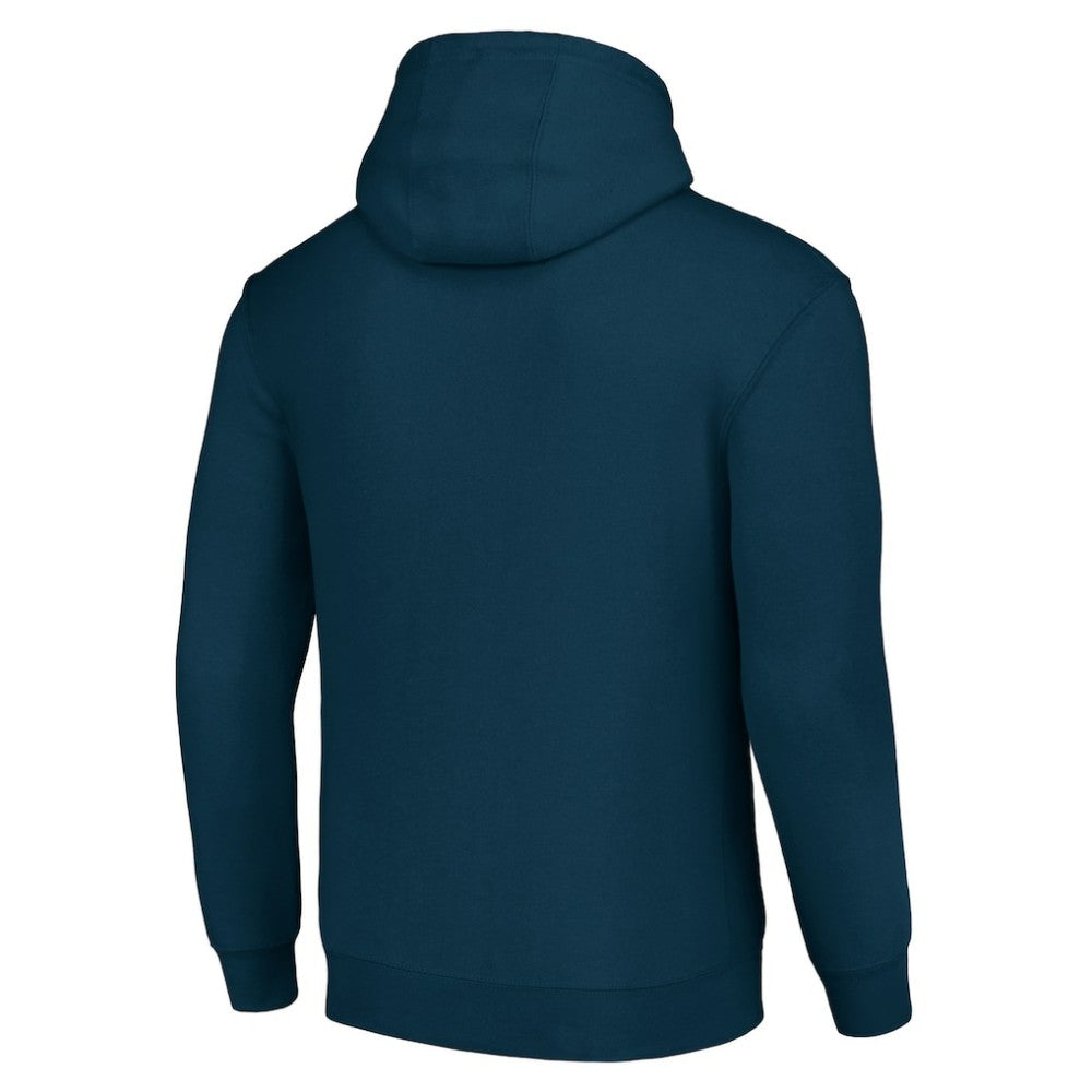 NHL Nashville Predators Starter Tailsweep Fleece Tri-Blend Pullover Hoodie - Navy