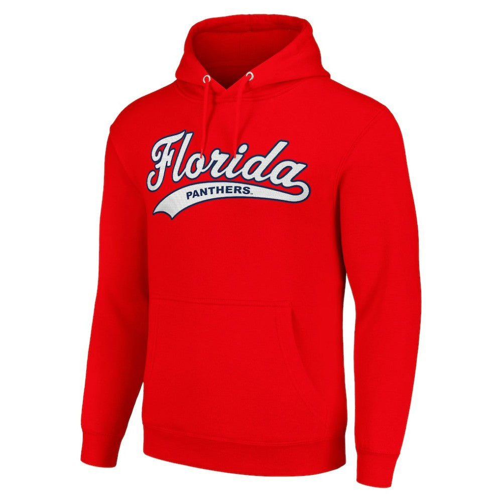 NHL Florida Panthers Starter Tailsweep Fleece Tri-Blend Pullover Hoodie - Red