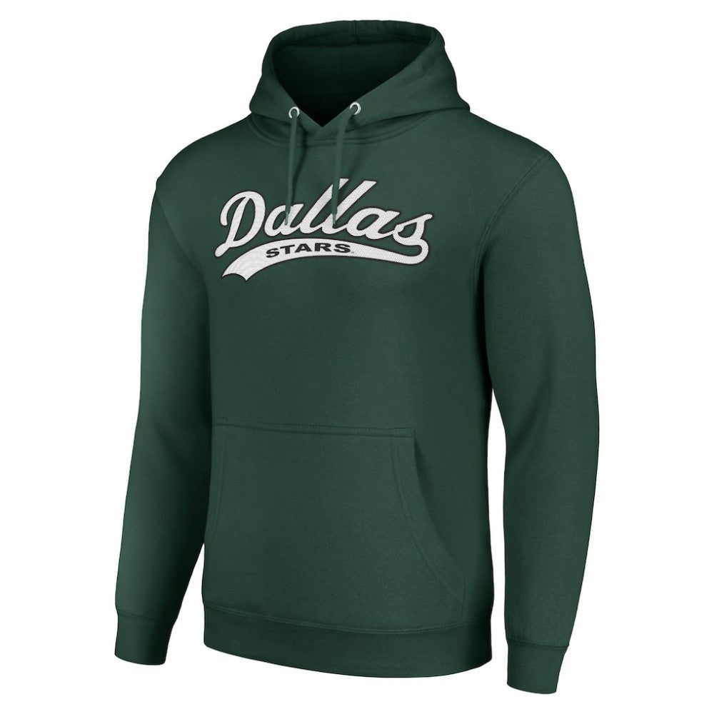 NHL Dallas Stars Starter Tailsweep Fleece Tri-Blend Pullover Hoodie - Green