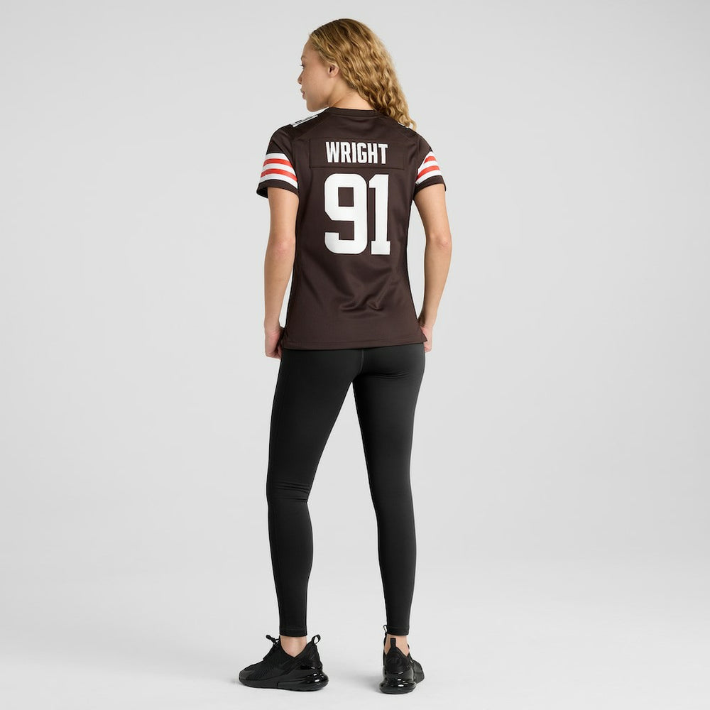 Alex Wright Cleveland Browns Women's Team Game Jersey Brown