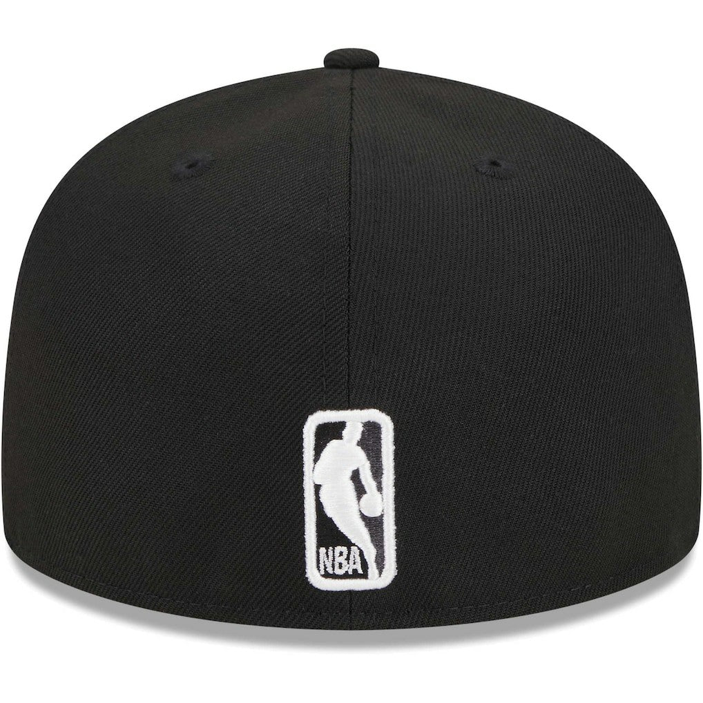 Brooklyn Nets Checkerboard UV 59FIFTY Fitted Hat Black
