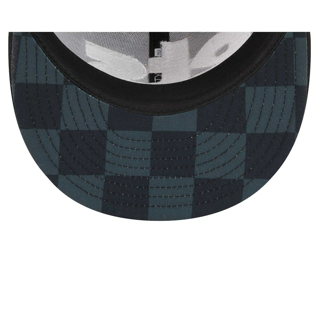 Brooklyn Nets Checkerboard UV 59FIFTY Fitted Hat Black