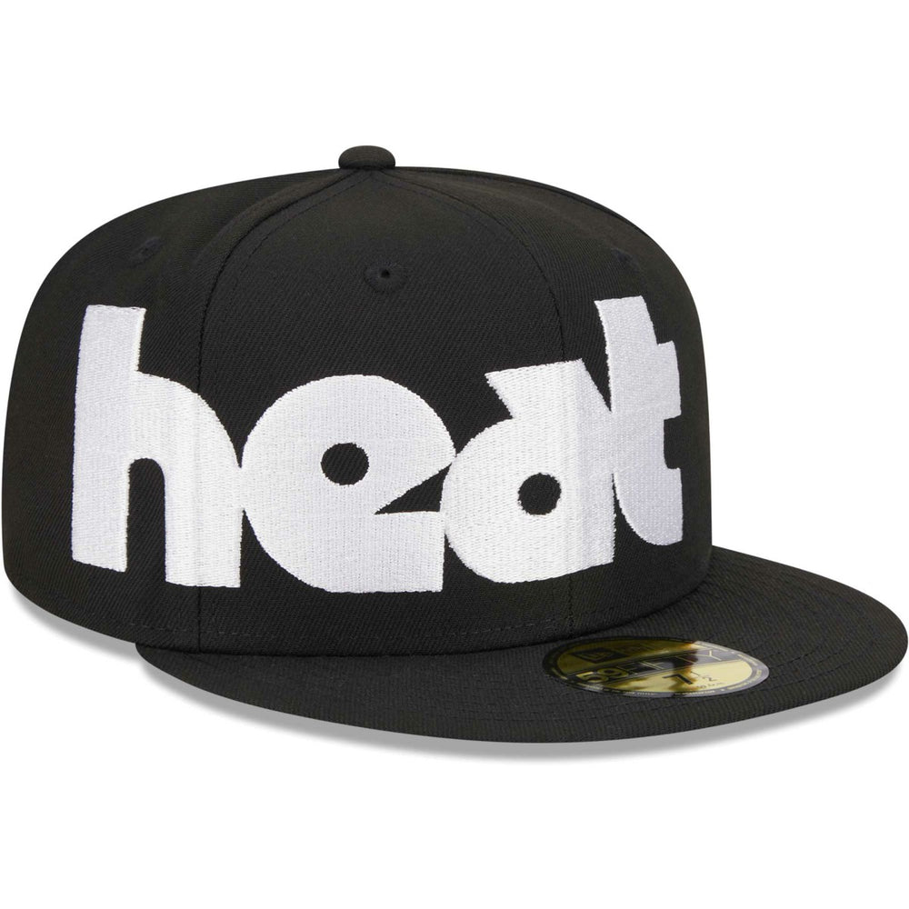 Miami Heat Checkerboard UV 59FIFTY Fitted Hat Black
