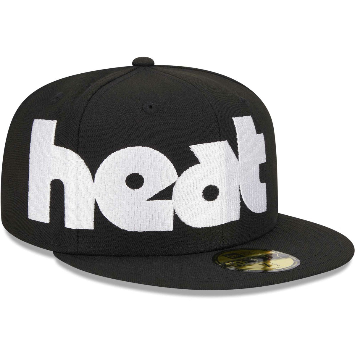 Miami Heat Checkerboard UV 59FIFTY Fitted Hat Black