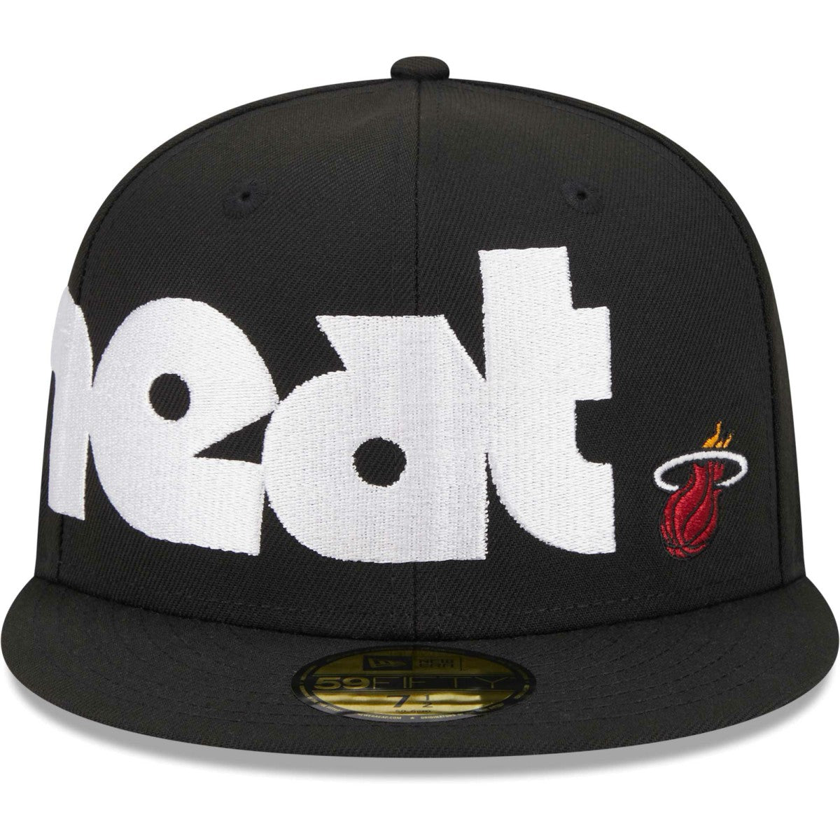 Miami Heat Checkerboard UV 59FIFTY Fitted Hat Black