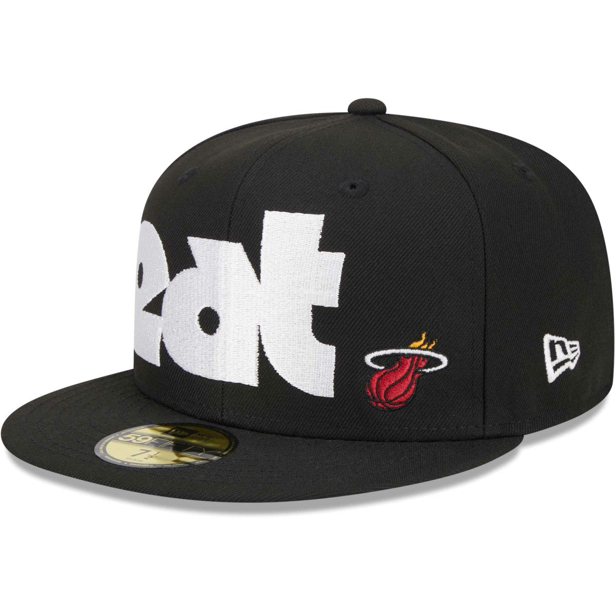 Miami Heat Checkerboard UV 59FIFTY Fitted Hat Black