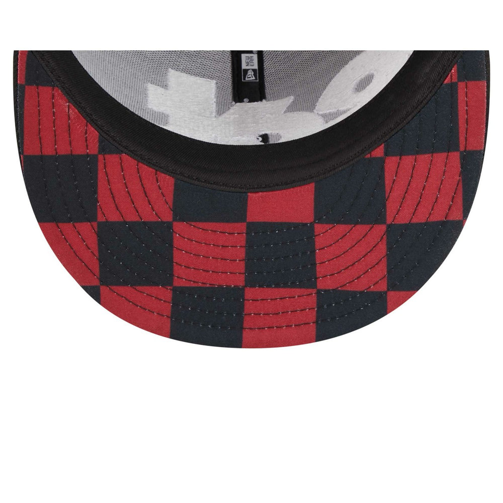 Miami Heat Checkerboard UV 59FIFTY Fitted Hat Black
