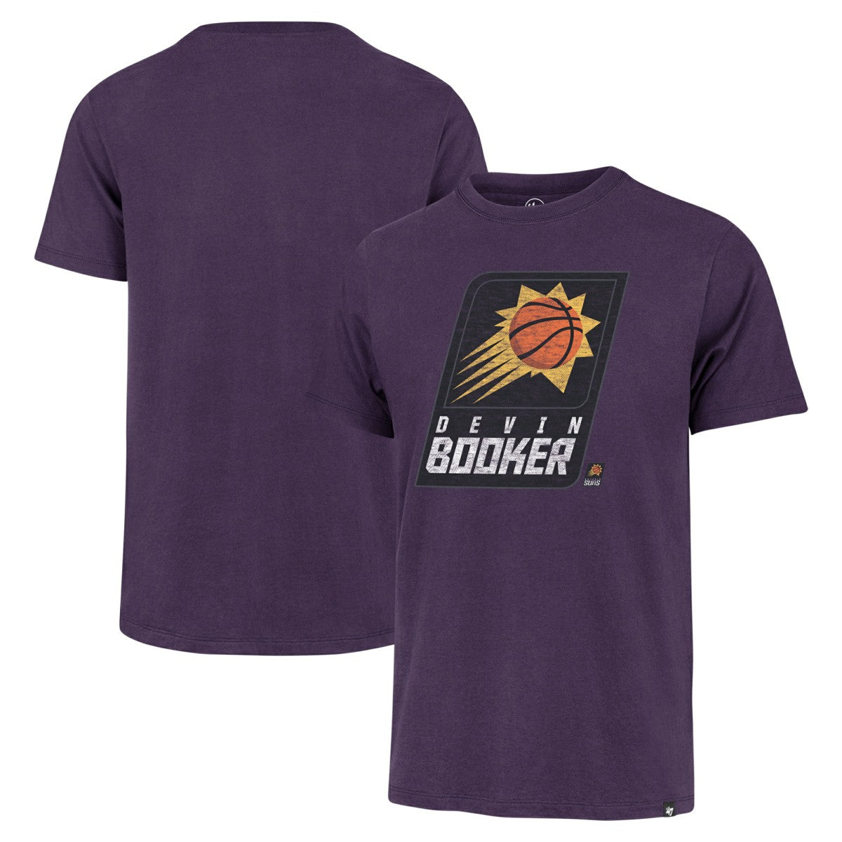 Devin Booker Phoenix Suns '47 Player Logo Vintage T-Shirt Purple