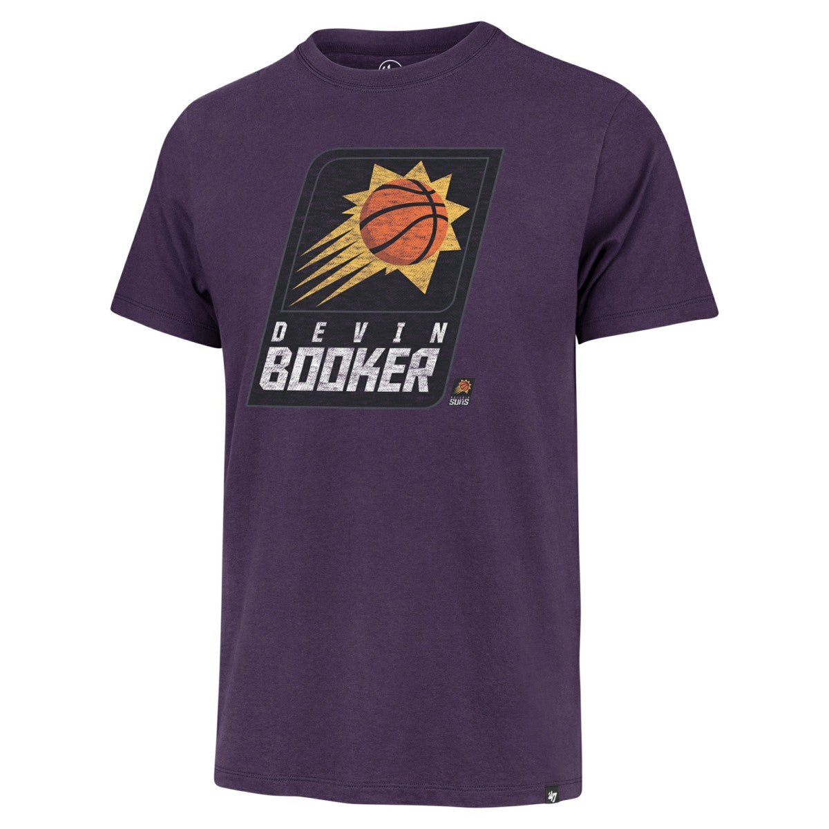 Devin Booker Phoenix Suns '47 Player Logo Vintage T-Shirt Purple