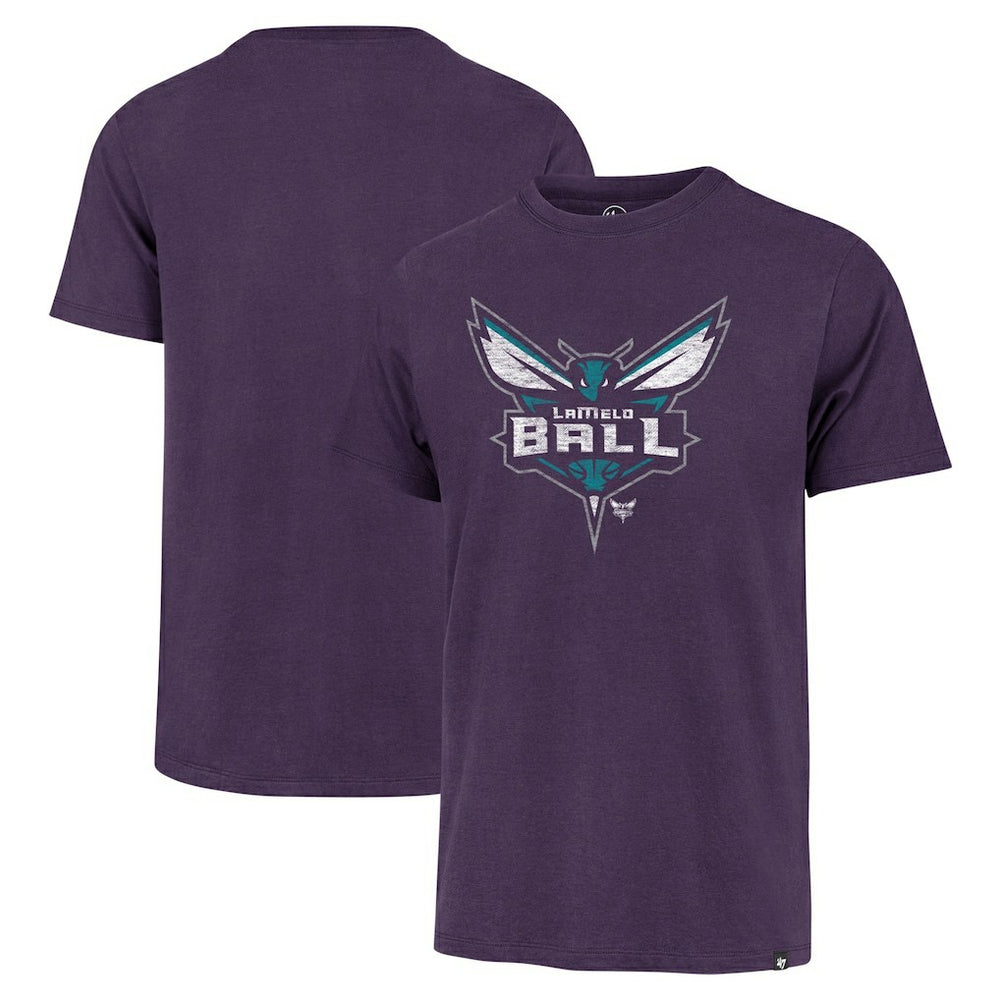 LaMelo Ball Charlotte Hornets '47 Player Logo Vintage T-Shirt Purple