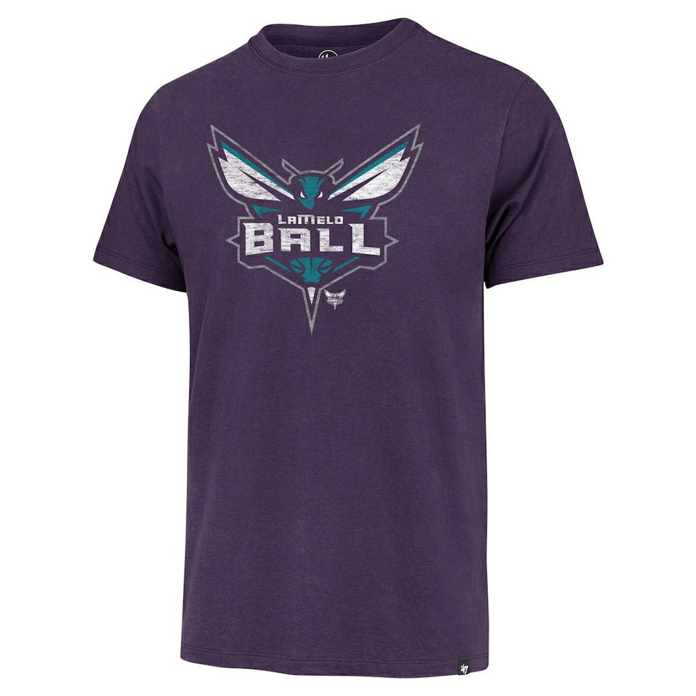 LaMelo Ball Charlotte Hornets '47 Player Logo Vintage T-Shirt Purple