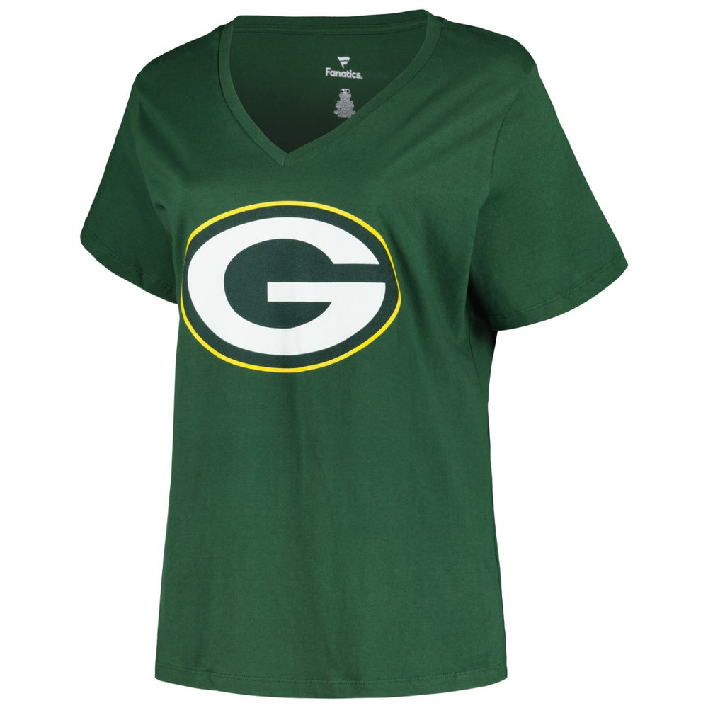 Jordan Love Green Bay Packers Women's Plus Size Name & Number V-Neck T-Shirt Green