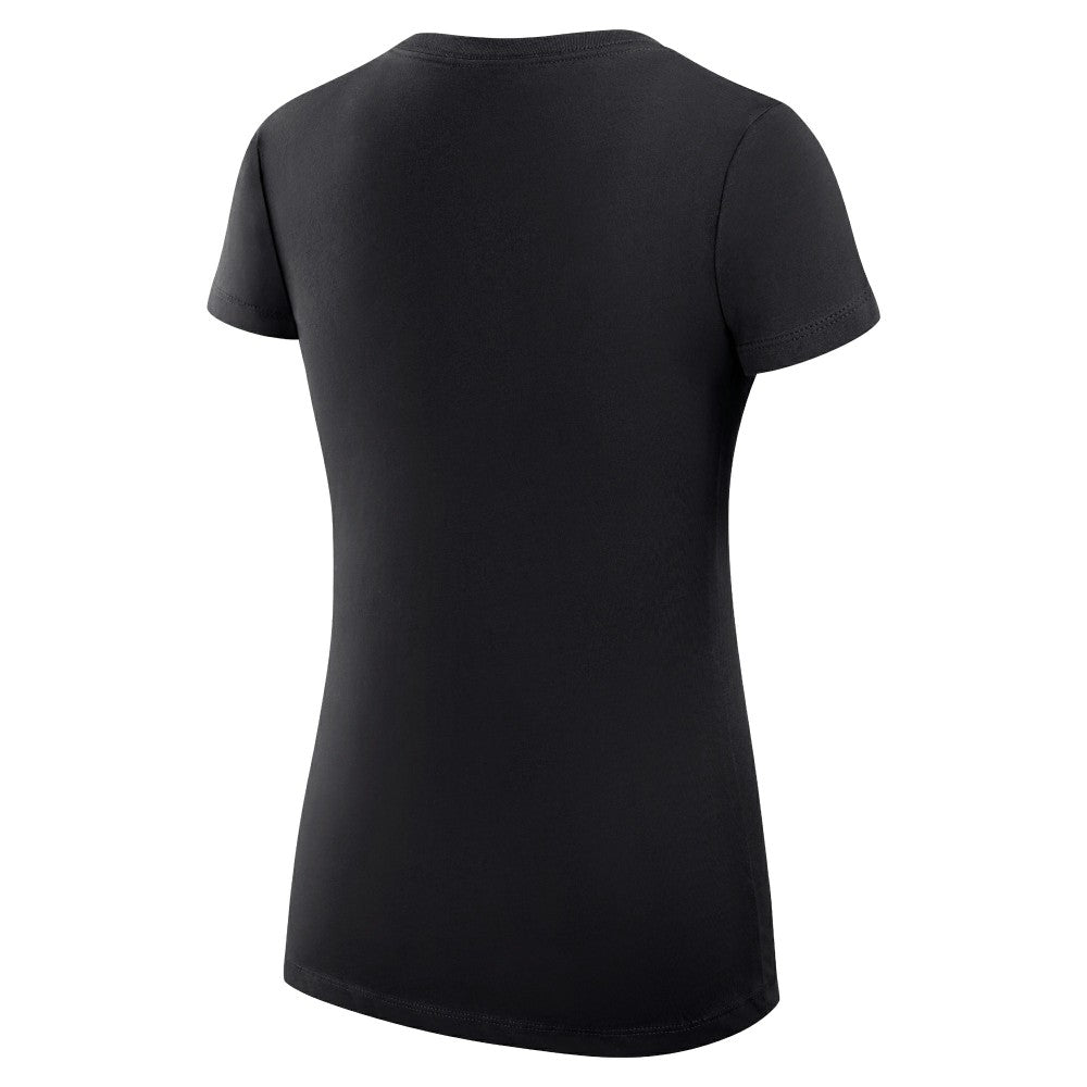 Cincinnati Reds G-III 4Her by Carl Banks Women's Super-Slim Fit Lightweight City Graphic V-Neck T-Shirt - Black T-shirts