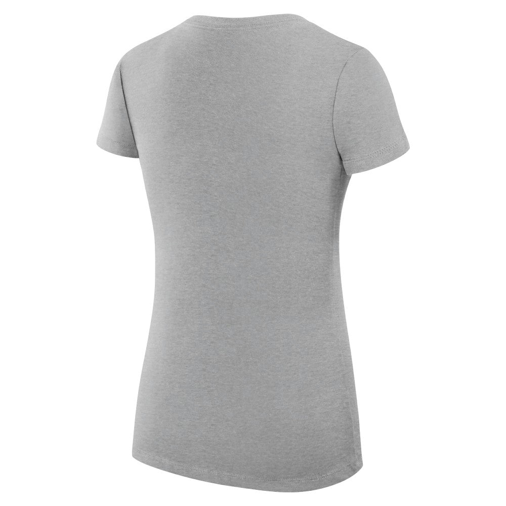 Cincinnati Reds G-III 4Her by Carl Banks Women's Super-Slim Fit Lightweight City Graphic V-Neck T-Shirt - Heather Gray T-shirts