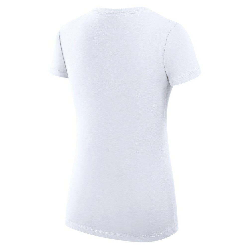 Cleveland Guardians G-III 4Her by Carl Banks Women's Super-Slim Fit Lightweight City Graphic V-Neck T-Shirt - White T-shirts