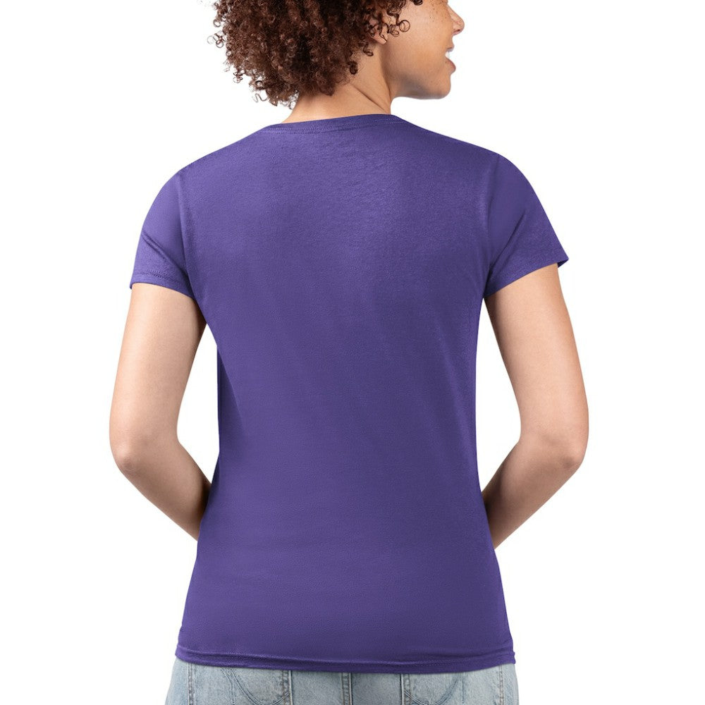 Colorado Rockies G-III 4Her by Carl Banks Women's Super-Slim Fit Lightweight City Graphic V-Neck T-Shirt - Purple T-shirts