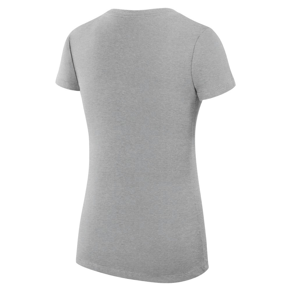 Milwaukee Brewers G-III 4Her by Carl Banks Women's Super-Slim Fit Lightweight City Graphic V-Neck T-Shirt - Heather Gray T-shirts