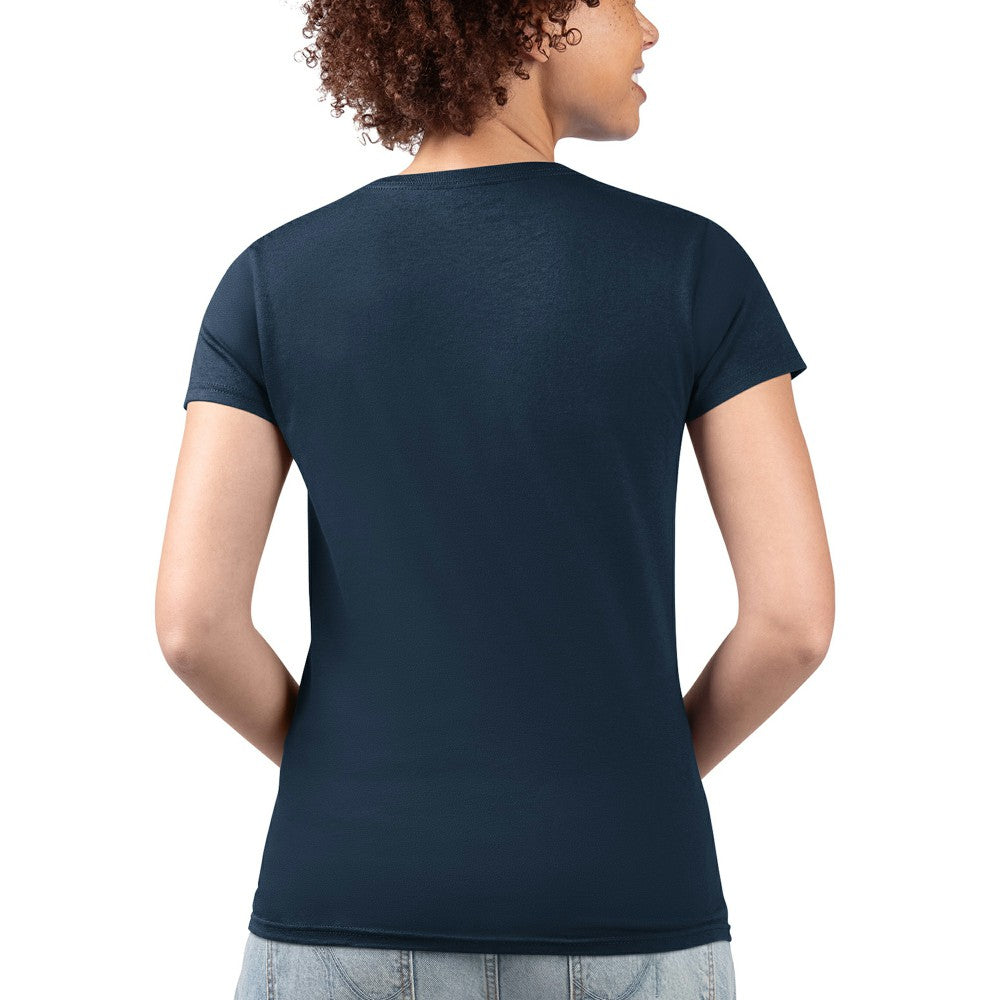 Milwaukee Brewers G-III 4Her by Carl Banks Women's Super-Slim Fit Lightweight City Graphic V-Neck T-Shirt - Navy T-shirts