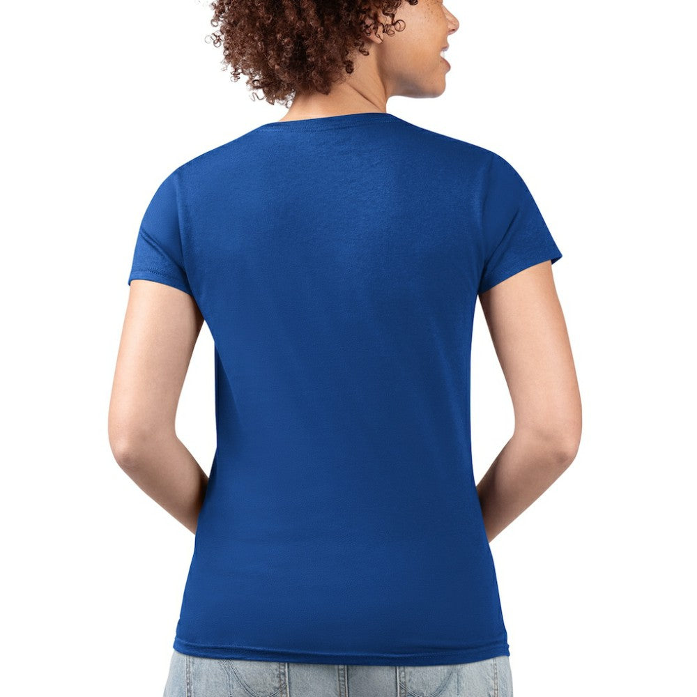 Toronto Blue Jays G-III 4Her by Carl Banks Women's Super-Slim Fit Lightweight City Graphic V-Neck T-Shirt - Royal T-shirts