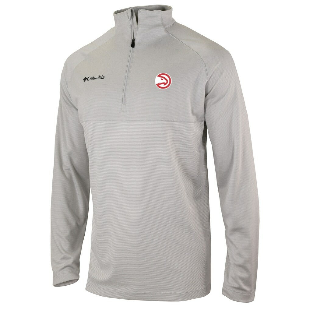 Atlanta Hawks Omni-Wick Rockin' It Quarter-Zip Pullover Top Heather Gray