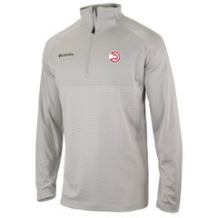 Atlanta Hawks Omni-Wick Rockin' It Quarter-Zip Pullover Top Heather Gray