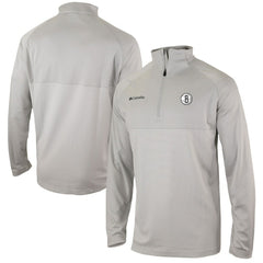 Brooklyn Nets Omni-Wick Rockin' It Quarter-Zip Pullover Top Heather Gray