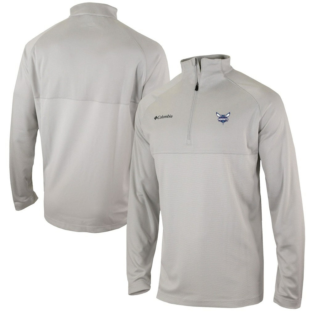 Charlotte Hornets Omni-Wick Rockin' It Quarter-Zip Pullover Top Heather Gray