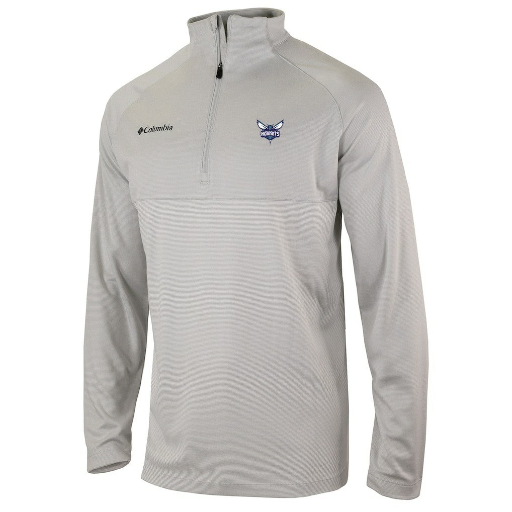 Charlotte Hornets Omni-Wick Rockin' It Quarter-Zip Pullover Top Heather Gray