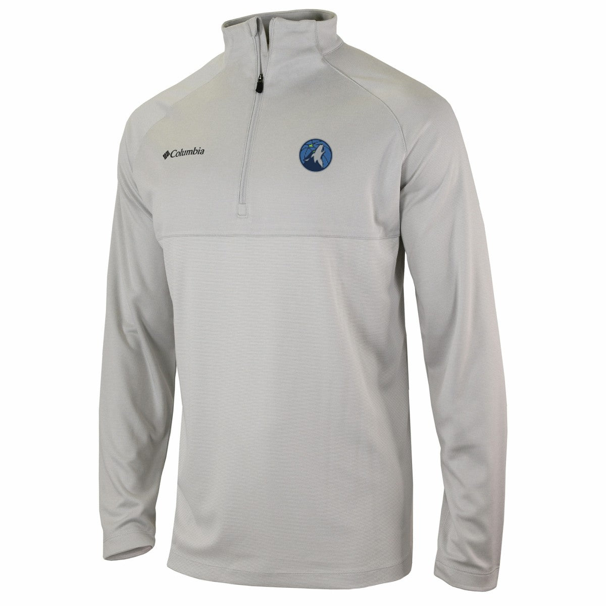 Minnesota Timberwolves Omni-Wick Rockin' It Quarter-Zip Pullover Top Heather Gray