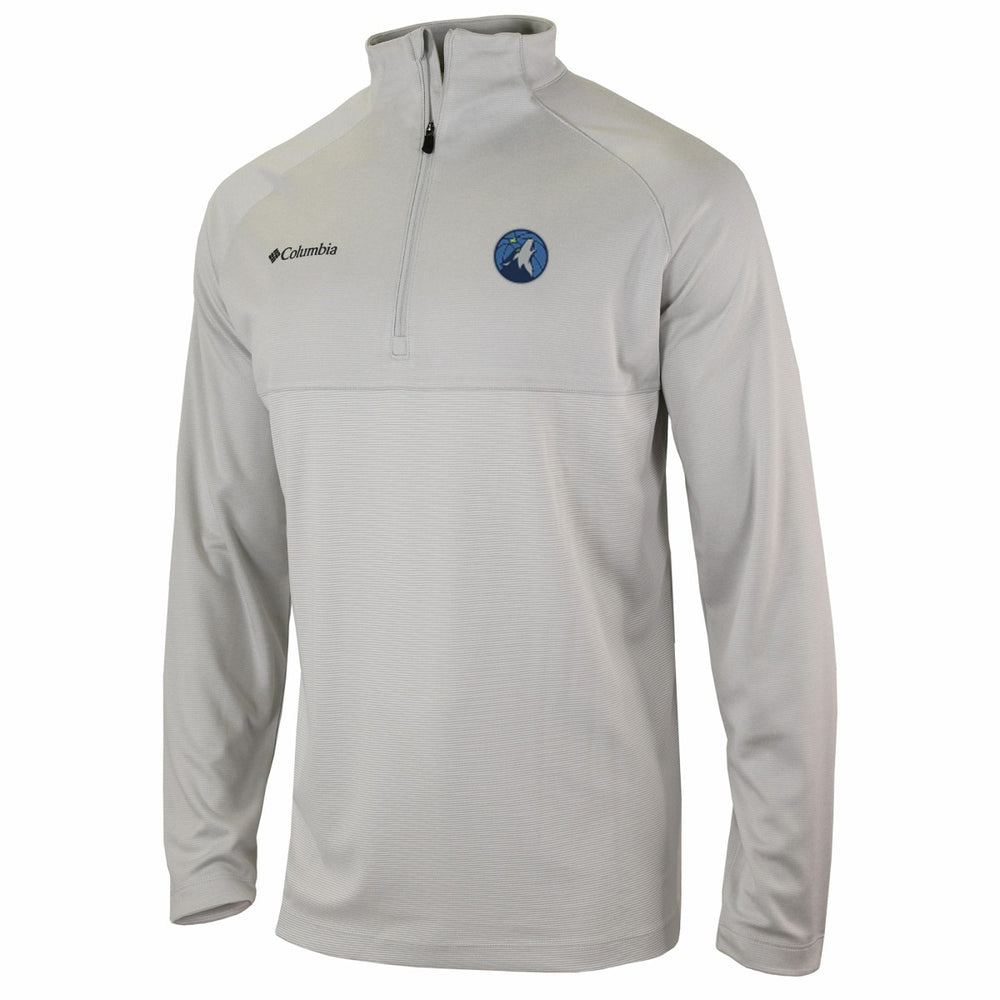 Minnesota Timberwolves Omni-Wick Rockin' It Quarter-Zip Pullover Top Heather Gray