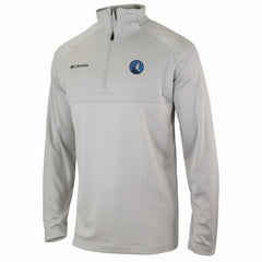 Minnesota Timberwolves Omni-Wick Rockin' It Quarter-Zip Pullover Top Heather Gray