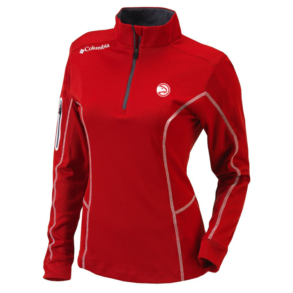 Atlanta Hawks Women's Omni-Wick Shotgun Quarter-Zip Pullover Top Red