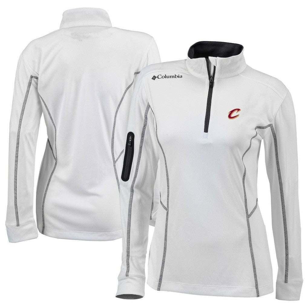 Cleveland Cavaliers Women's Omni-Wick Shotgun Quarter-Zip Pullover Top White