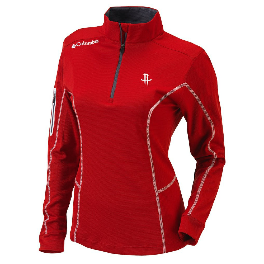 Houston Rockets Women's Omni-Wick Shotgun Quarter-Zip Pullover Top Red