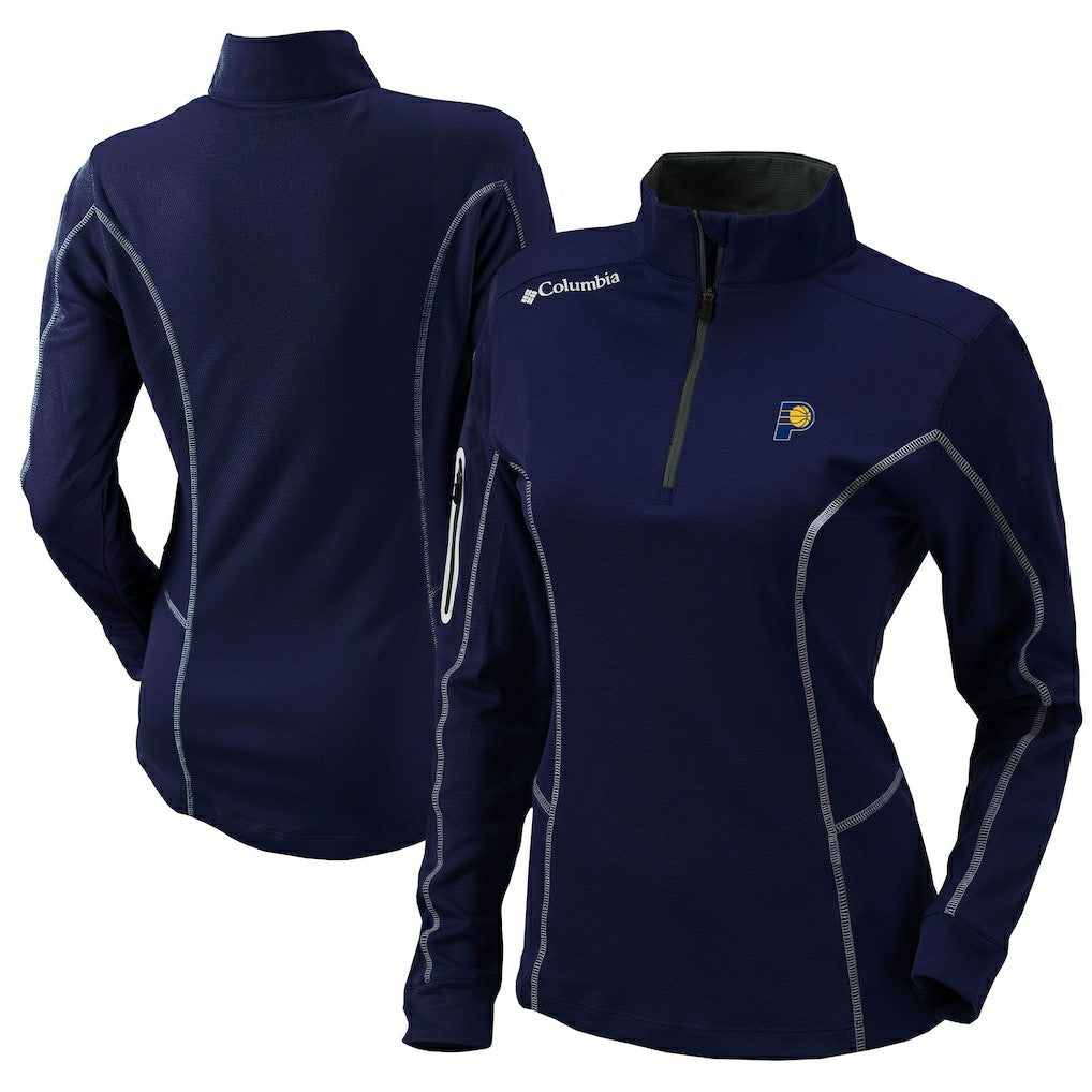 Indiana Pacers Women's Omni-Wick Shotgun Quarter-Zip Pullover Top Navy