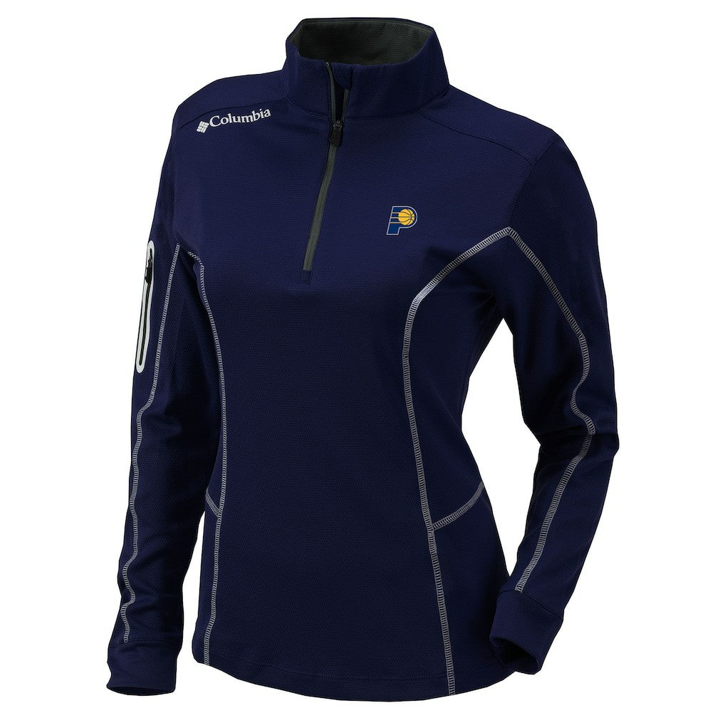 Indiana Pacers Women's Omni-Wick Shotgun Quarter-Zip Pullover Top Navy