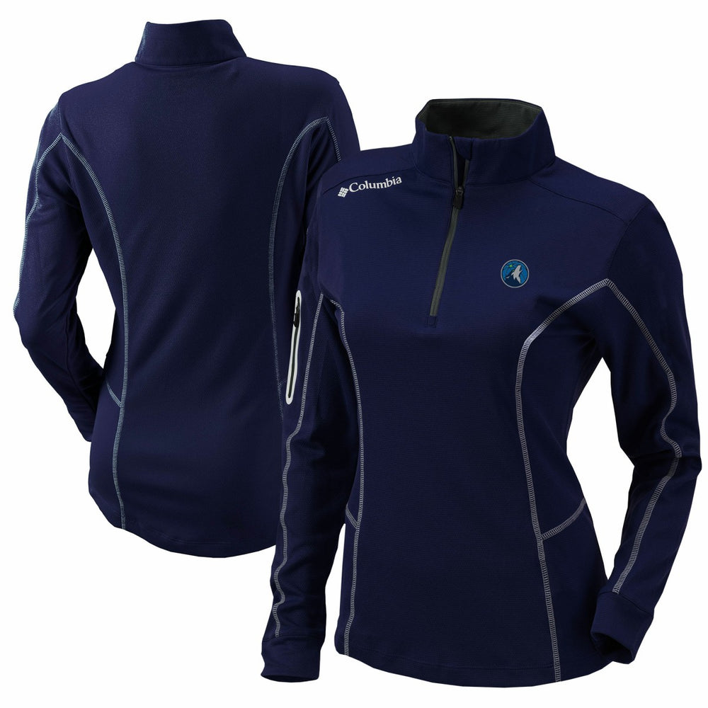 Minnesota Timberwolves Women's Omni-Wick Shotgun Quarter-Zip Pullover Top Navy