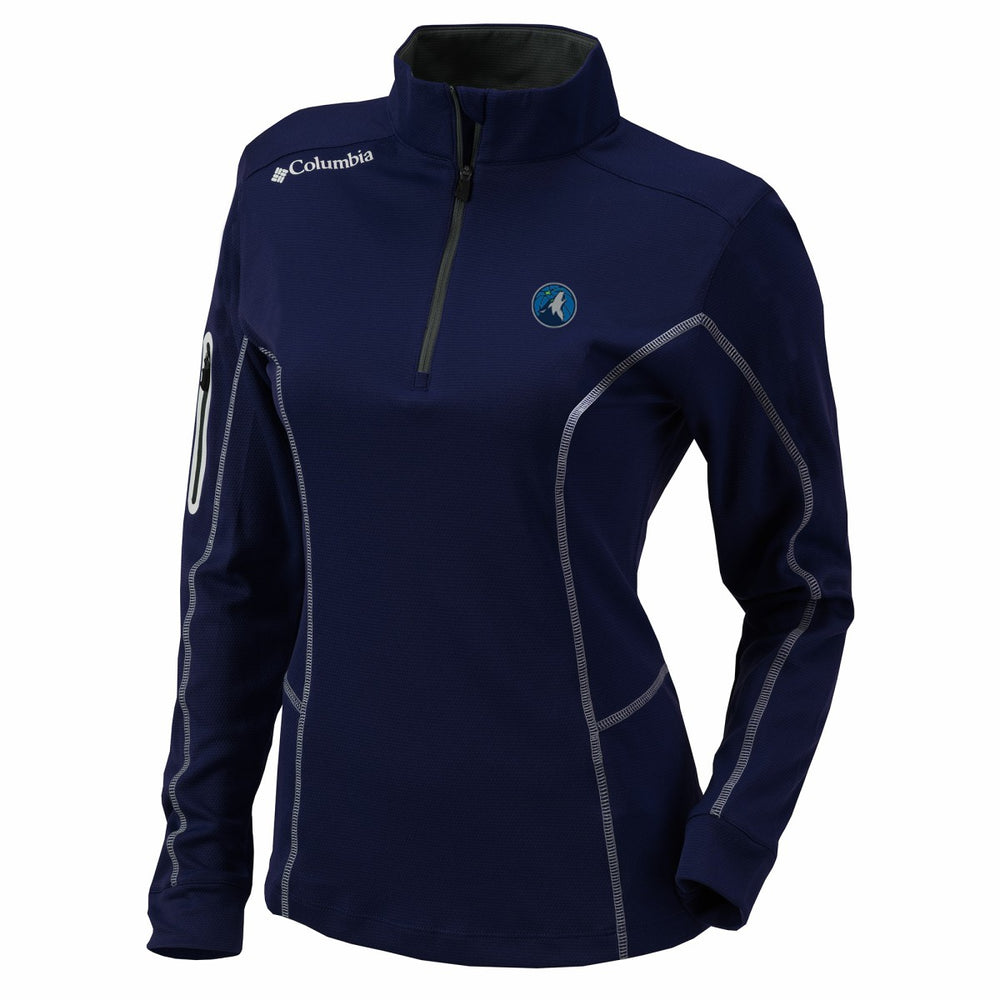Minnesota Timberwolves Women's Omni-Wick Shotgun Quarter-Zip Pullover Top Navy