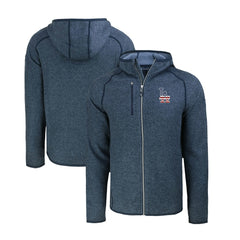 Los Angeles Dodgers Cutter & Buck Stars & Stripes Mainsail Sweater-Knit Full-Zip Hoodie - Heather Navy Hoodies