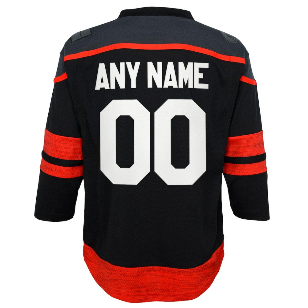 NHL,Custom Carolina Hurricanes Youth Home Replica Custom Jersey - Black