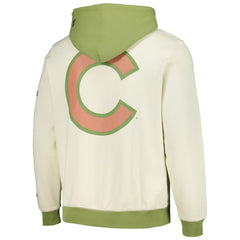 Chicago Cubs New Era Color Pop Pullover Hoodie - Cream/Green Hoodies