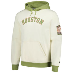 Houston Astros New Era Color Pop Pullover Hoodie - Cream/Green Hoodies