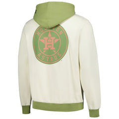 Houston Astros New Era Color Pop Pullover Hoodie - Cream/Green Hoodies