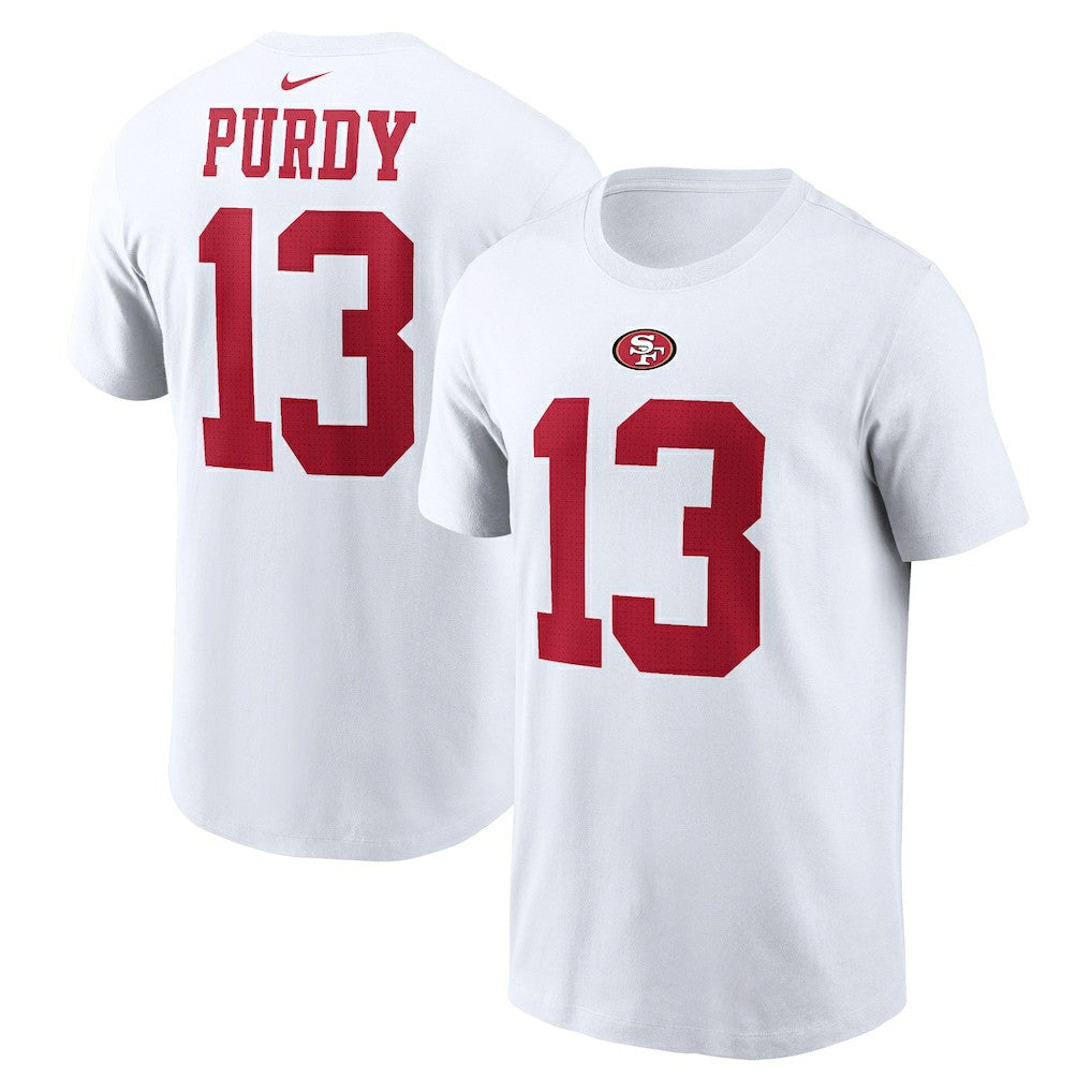 Brock Purdy San Francisco 49ers Player Name & Number T-Shirt White