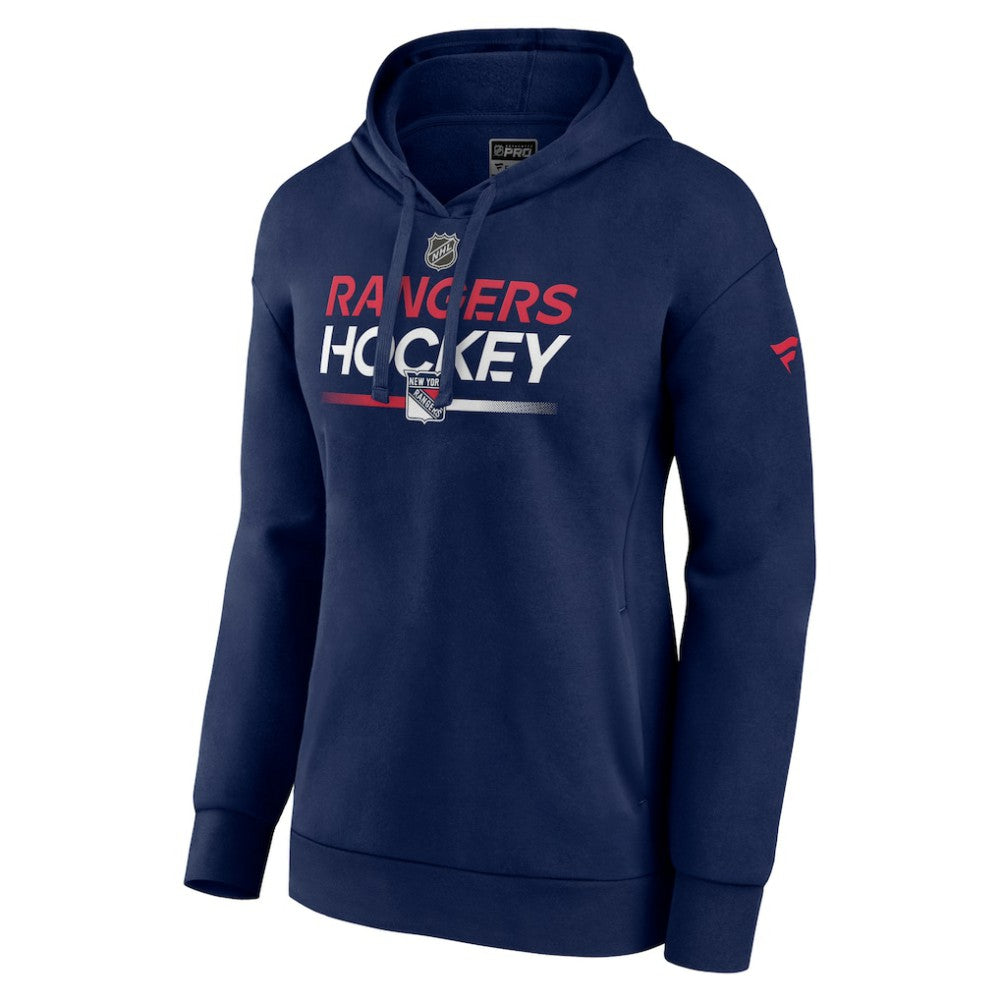 NHL New York Rangers Fanatics Women's Alternate Wordmark Fleece Pullover Hoodie - Navy