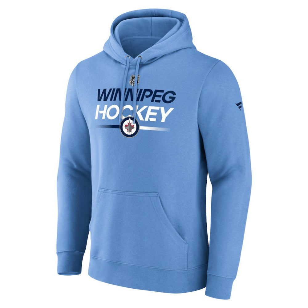 NHL Winnipeg Jets Fanatics Alternate Wordmark Fleece Pullover Hoodie - Light Blue