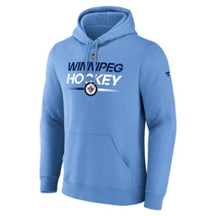 NHL Winnipeg Jets Fanatics Alternate Wordmark Fleece Pullover Hoodie - Light Blue